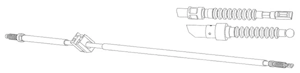 Cable Pull, parking brake (AU02159)