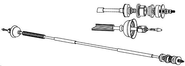 Cable Pull, clutch control (PU01135)