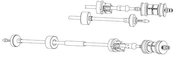Cable Pull, clutch control (PU01149)