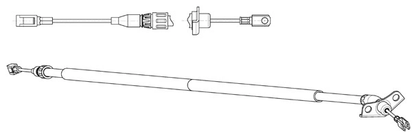 Cable Pull, parking brake (VW02204)