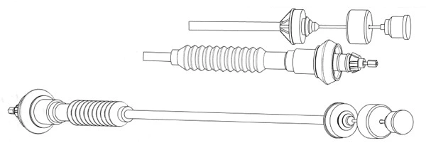 Cable Pull, clutch control (PU01158)