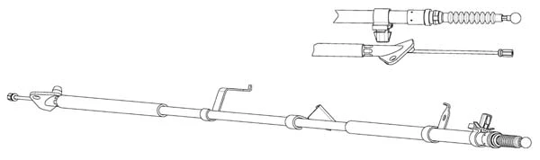 Cable Pull, parking brake (TO02205)