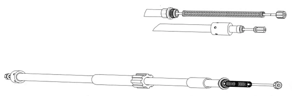 Cable Pull, parking brake (CT02160)