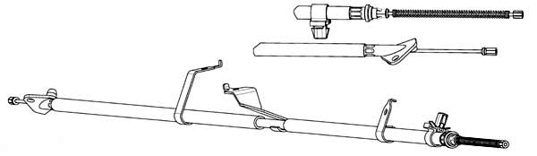 Cable Pull, parking brake (TO02214)