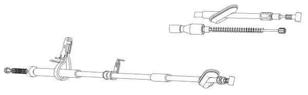Cable Pull, parking brake (OP02206)