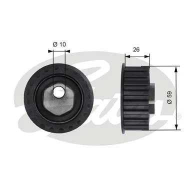 Tensioner Pulley, timing belt (T41127)