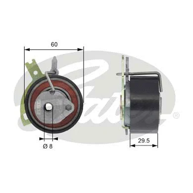 Tensioner Pulley, timing belt (T43186)