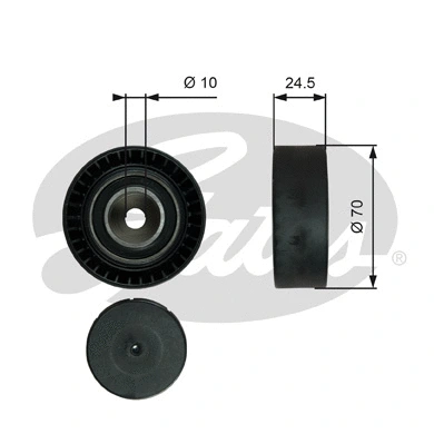 Deflection/Guide Pulley, V-ribbed belt (T38071)