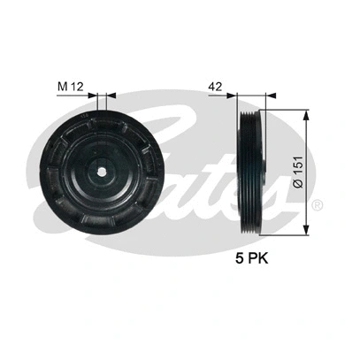 Belt Pulley, crankshaft (TVD1116)