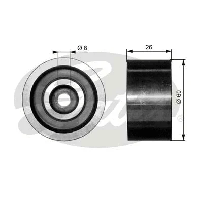 Deflection/Guide Pulley, V-ribbed belt (T36076)