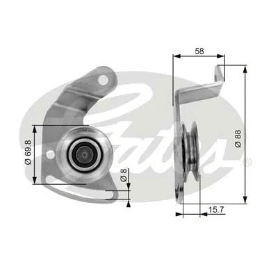Tensioner Pulley, V-belt (T36043)