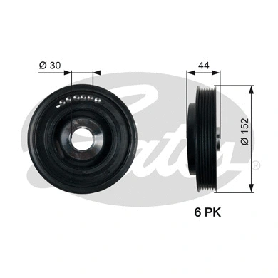 Belt Pulley, crankshaft (TVD1105)