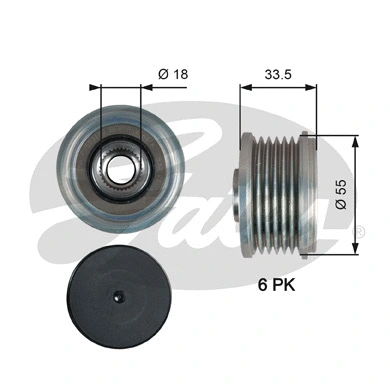Alternator Freewheel Clutch (OAP7216)