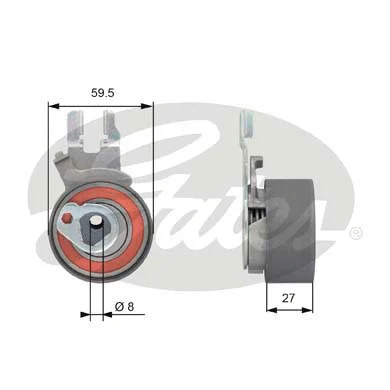 Tensioner Pulley, timing belt (T43173)