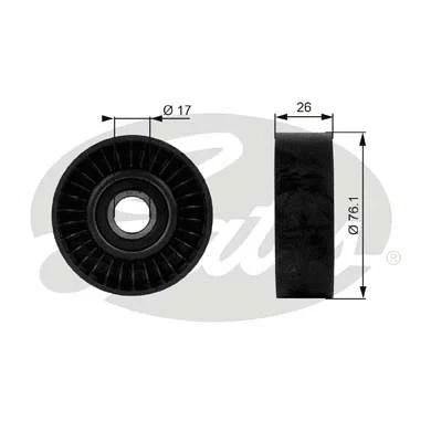 Deflection/Guide Pulley, V-ribbed belt (T38015)