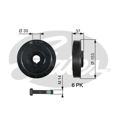 Belt Pulley, crankshaft (TVD1006A)
