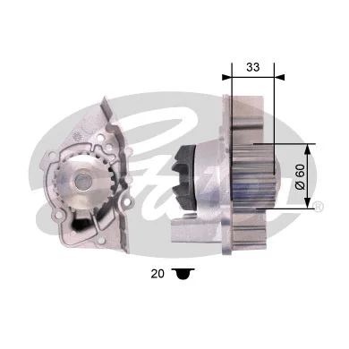 Water Pump, engine cooling (WP0083)