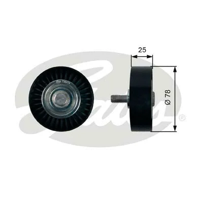 Deflection/Guide Pulley, V-ribbed belt (T36412)