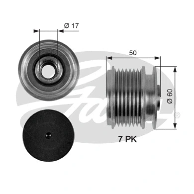 Alternator Freewheel Clutch (OAP7058)