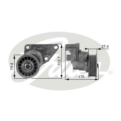Belt Tensioner, V-ribbed belt (T38158)