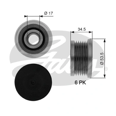 Alternator Freewheel Clutch (OAP7109)