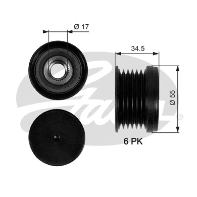 Alternator Freewheel Clutch (OAP7090)