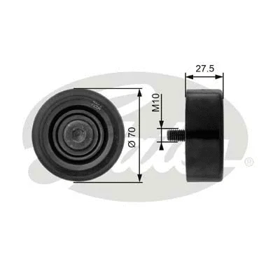 Deflection/Guide Pulley, V-ribbed belt (T36206)