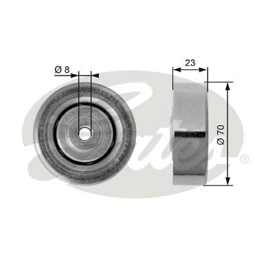 Tensioner Pulley, V-ribbed belt (T36161)