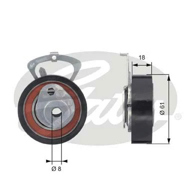 Tensioner Pulley, timing belt (T43078)