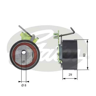 Tensioner Pulley, timing belt (T43088)