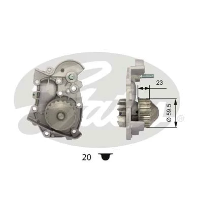 Water Pump, engine cooling (WP0025)