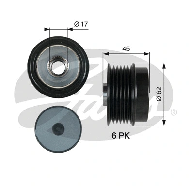 Alternator Freewheel Clutch (OAP7180)