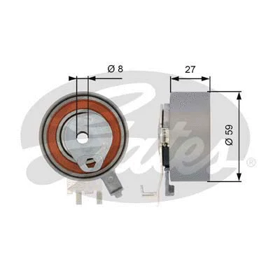 Tensioner Pulley, timing belt (T43139)