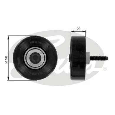 Deflection/Guide Pulley, V-ribbed belt (T36089)