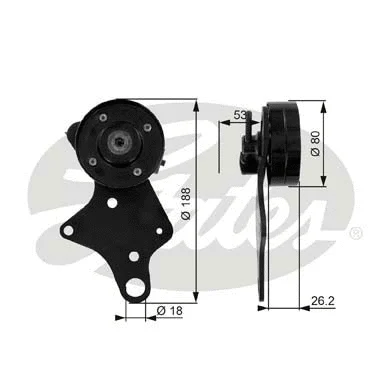 Tensioner Pulley, V-ribbed belt (T36024)