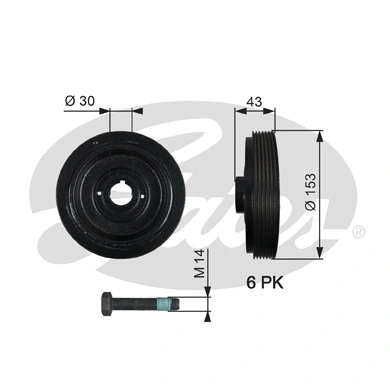 Belt Pulley, crankshaft (TVD1005A)