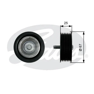 Deflection/Guide Pulley, V-ribbed belt (T36434)