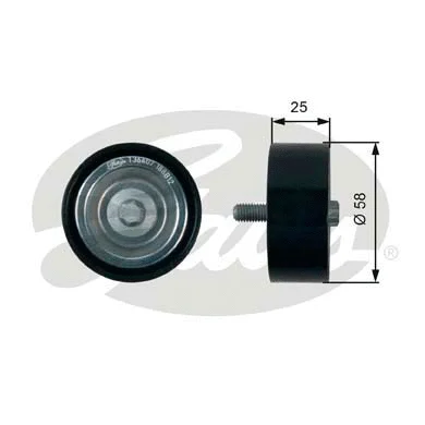 Deflection/Guide Pulley, V-ribbed belt (T36407)