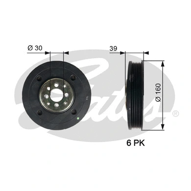 Belt Pulley, crankshaft (TVD1004)