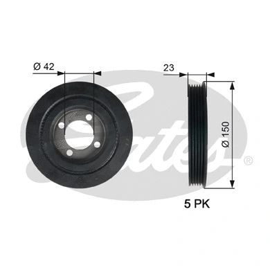 Belt Pulley, crankshaft (TVD1026)