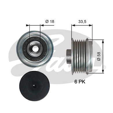 Alternator Freewheel Clutch (OAP7210)