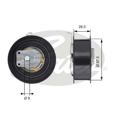 Tensioner Pulley, timing belt (T43110)