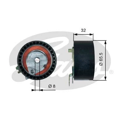 Tensioner Pulley, timing belt (T43236)