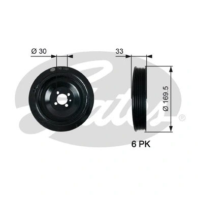 Belt Pulley, crankshaft (TVD1131)