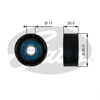 Deflection/Guide Pulley, V-ribbed belt (T36754)