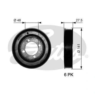 Belt Pulley, crankshaft (TVD1036)