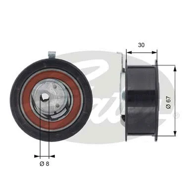 Tensioner Pulley, timing belt (T43069)