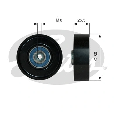 Deflection/Guide Pulley, V-ribbed belt (T38089)