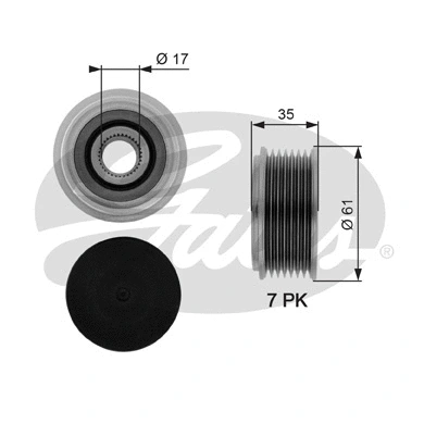 Alternator Freewheel Clutch (OAP7070)