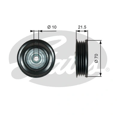 Deflection/Guide Pulley, V-ribbed belt (T36747)